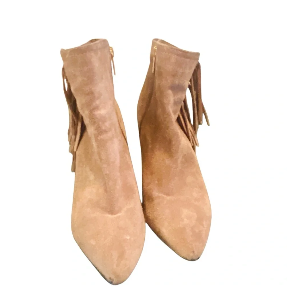 Isola Antonella Taupe Suede Fringe Bootie - Picture 5 of 9